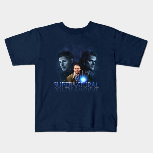 Dean Sam Castiel Kids T-Shirt by mayyaflowers